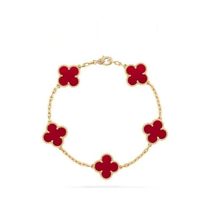 Four-Leaf  Bracelet-Red